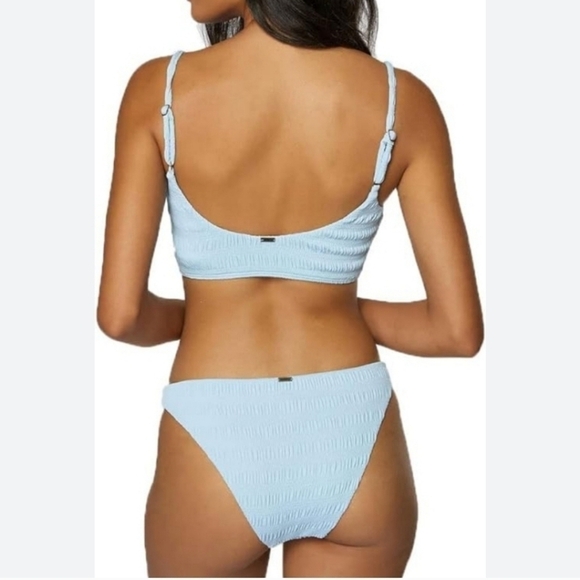 O'neill SaltWater Solid Textured Flamenco Bikini Set Top Size XS - Picture 1 of 8